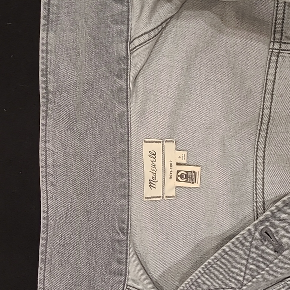 Madewell The Boxy-Crop Jean Jacket   SZ M gray - Picture 2 of 5